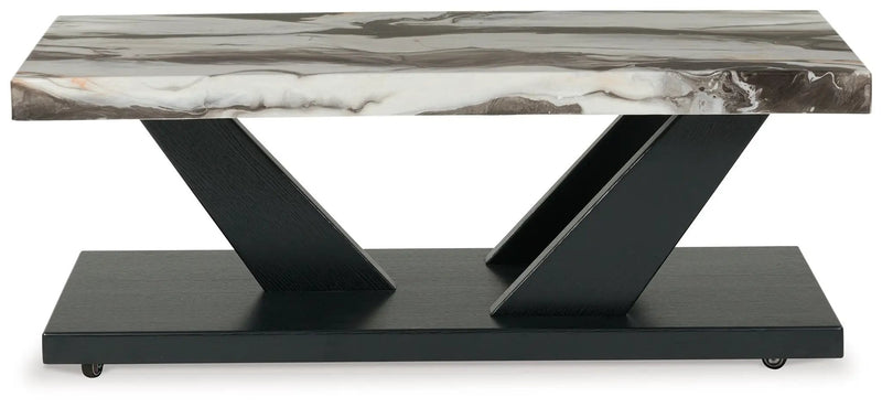 Cendill - Occasional Table Set (Set of 3) - Dark Brown / White / Black by Unique Piece Furniture