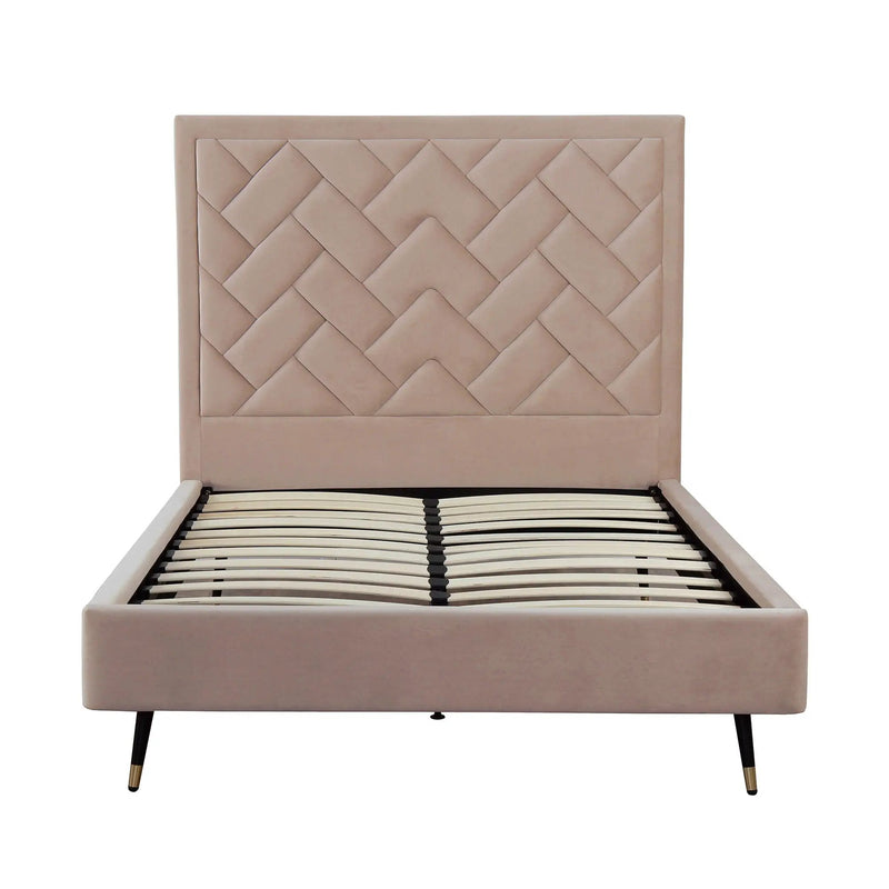Crosby - Bed With Upholstered Headboard And Slats