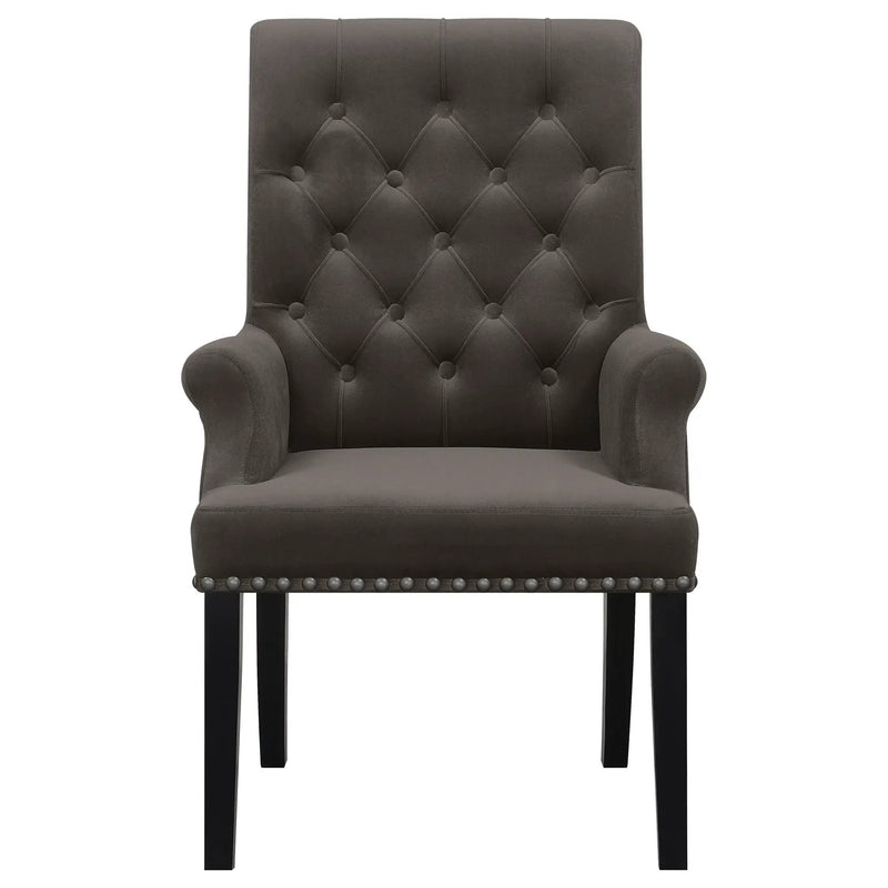 Norwich - Dining Arm Chair With Button Tufting And Rolled Top