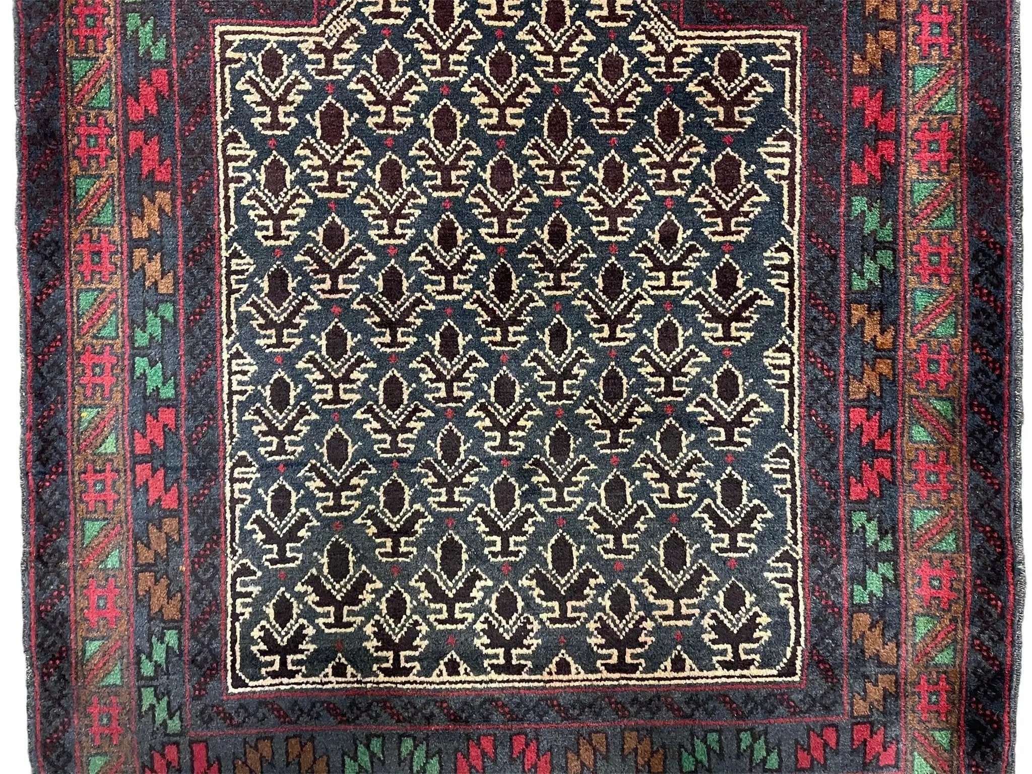 3x5 New Vintage Handmade Wool Rug Tribal Balouch Turkoman Prayer Rug Veggie Dyes by Jewel Rugs