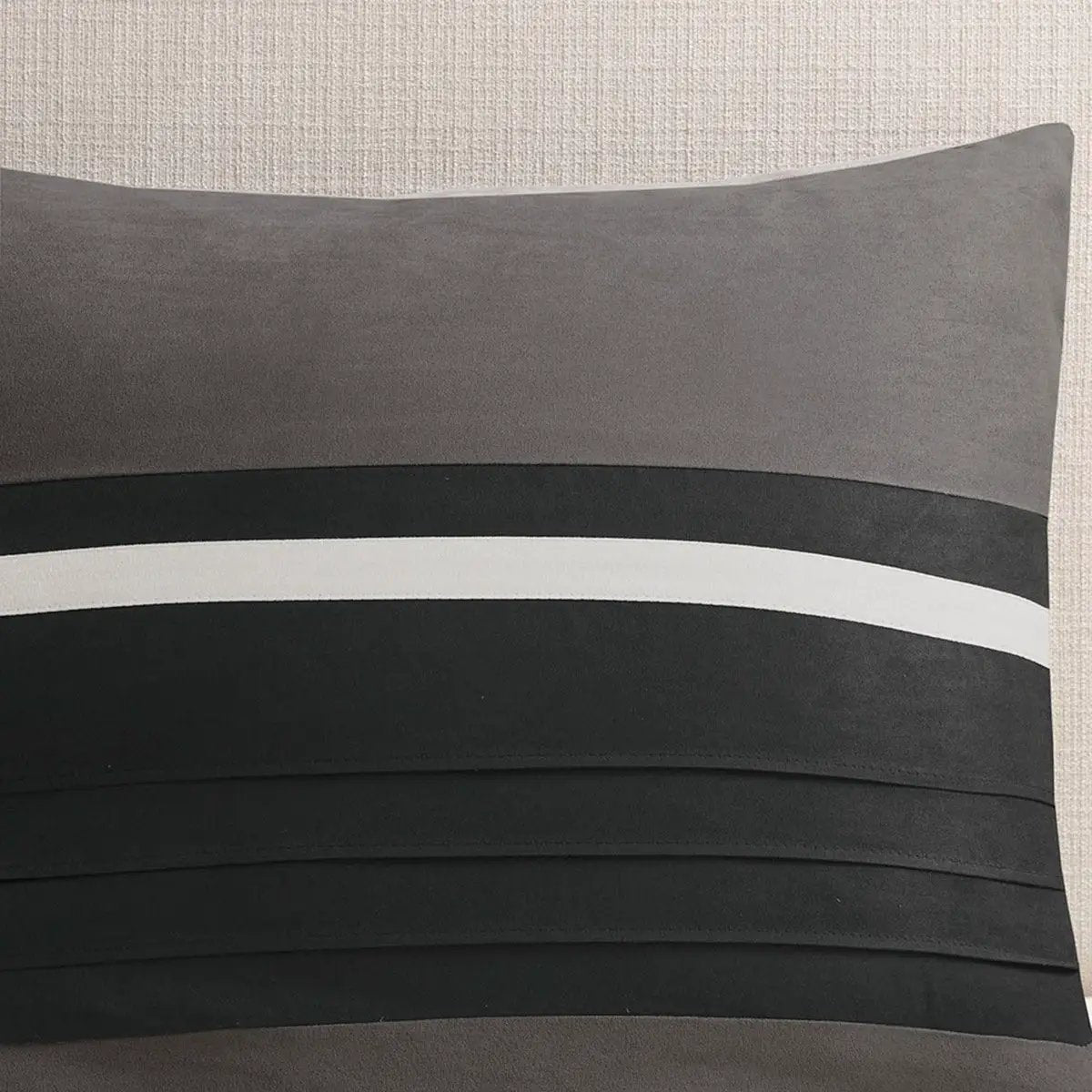7 Piece Faux Suede Comforter Set Black California King by HouseOfZazla
