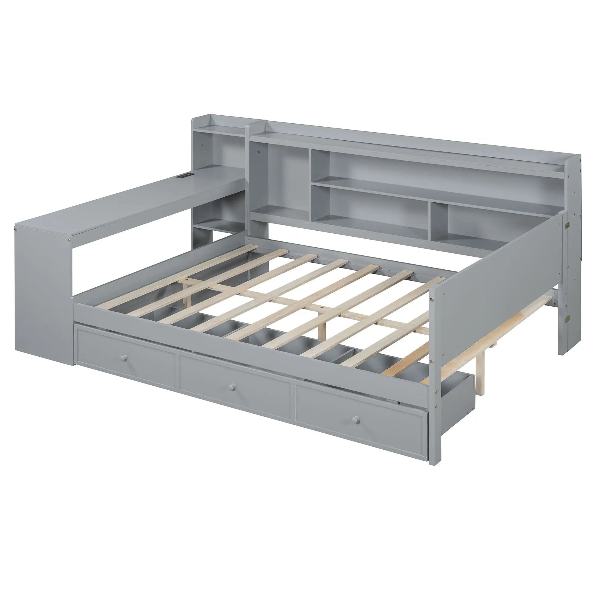 Daybed With 3 Drawers USB Ports And Desk by HouseOfZazla