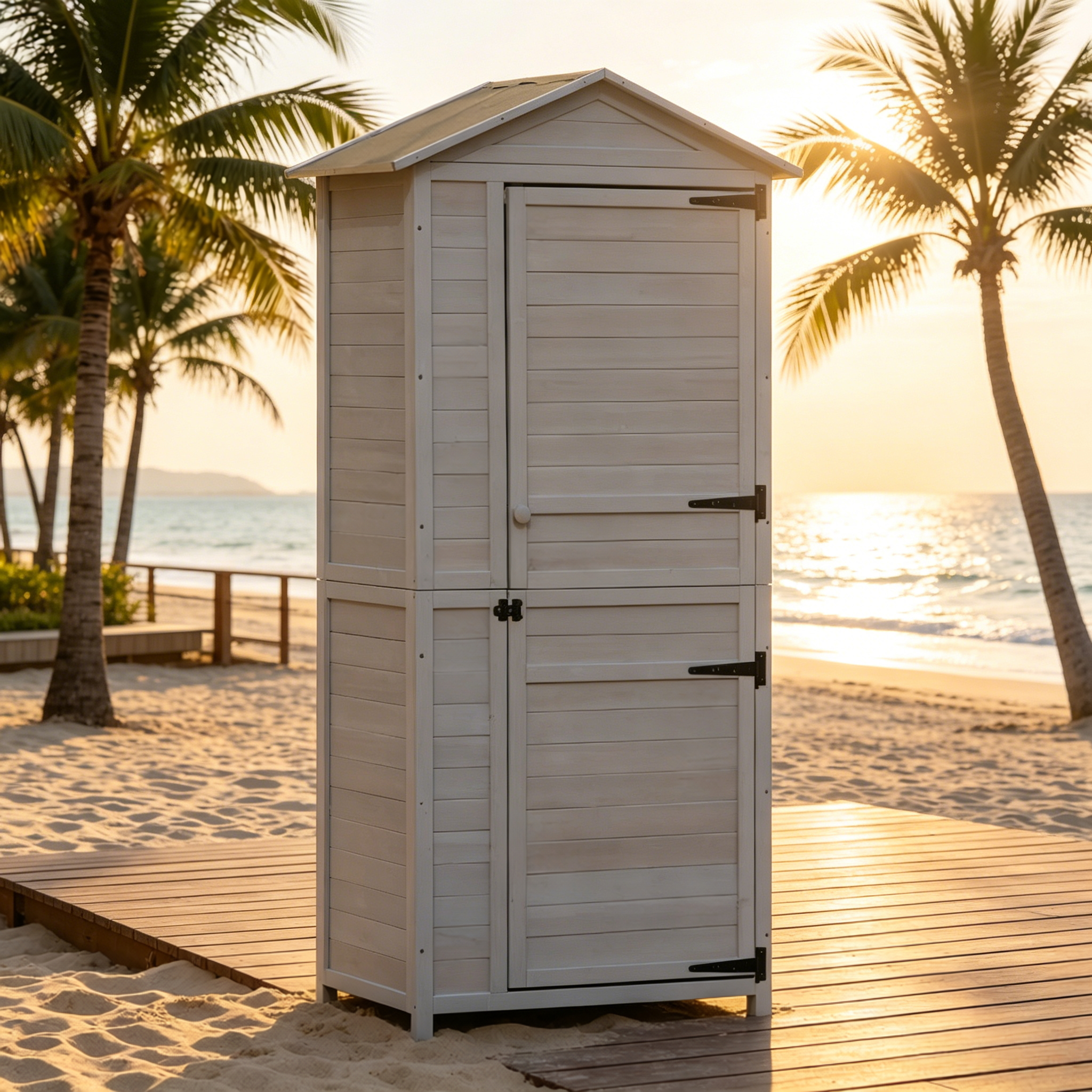 Outdoor Storage Shed with Tilted Tin Roof by HouseOfZazla