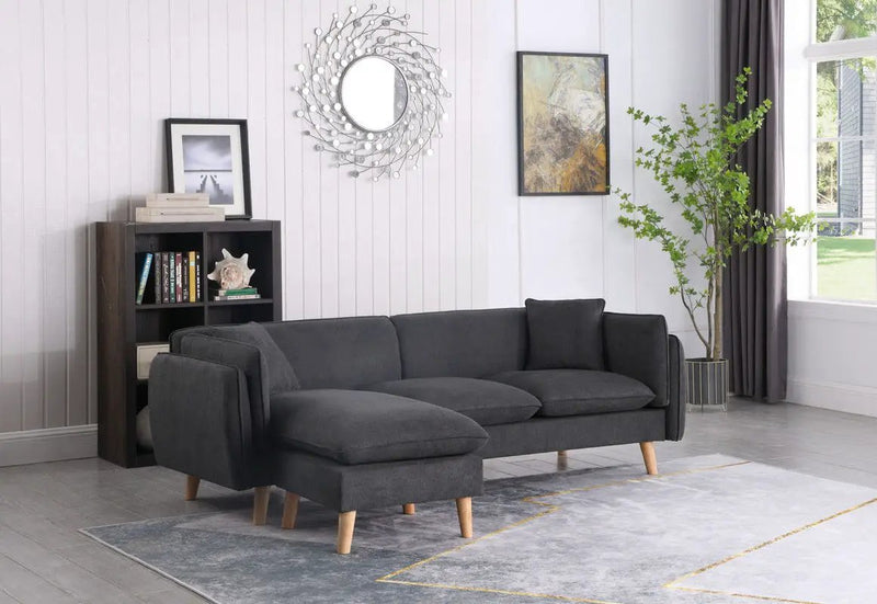 Brayden - Fabric Sectional Sofa Chaise by HouseOfZazla