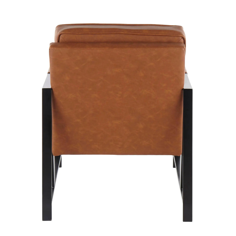 Franklin - Contemporary Arm Chair - Black / Camel by HouseOfZazla