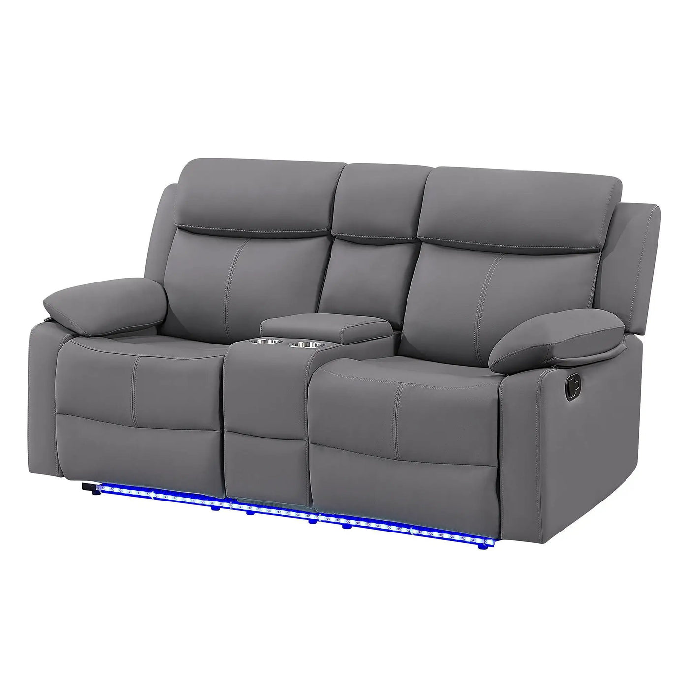 Blanche - Console Reclining Loveseat With LED Lights And Speakers by Unique Piece Furniture