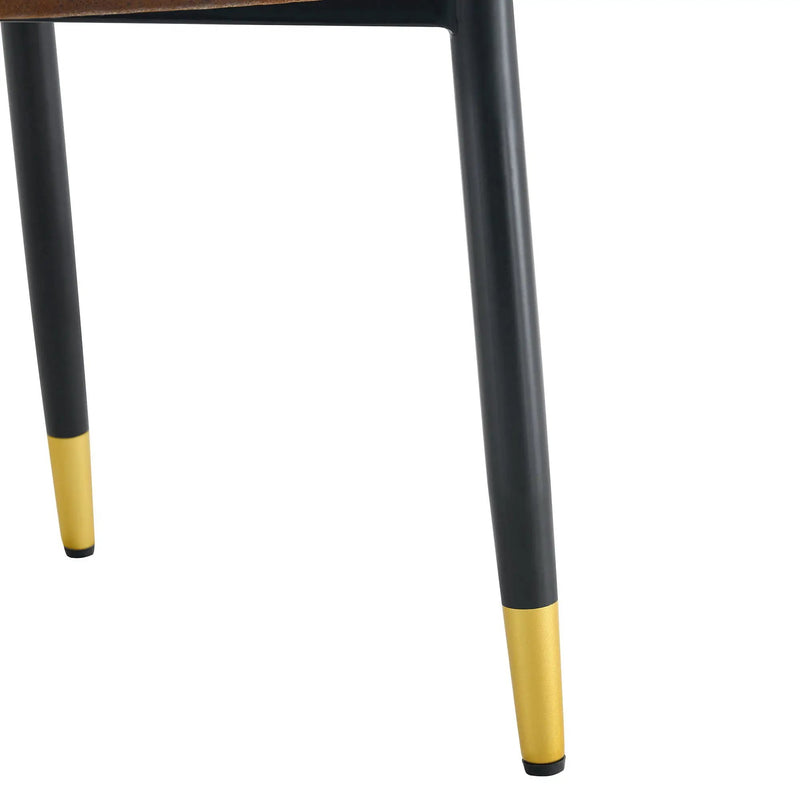 Modern Dining Chairs With Sleek Backrest and Metal Legs by HouseOfZazla