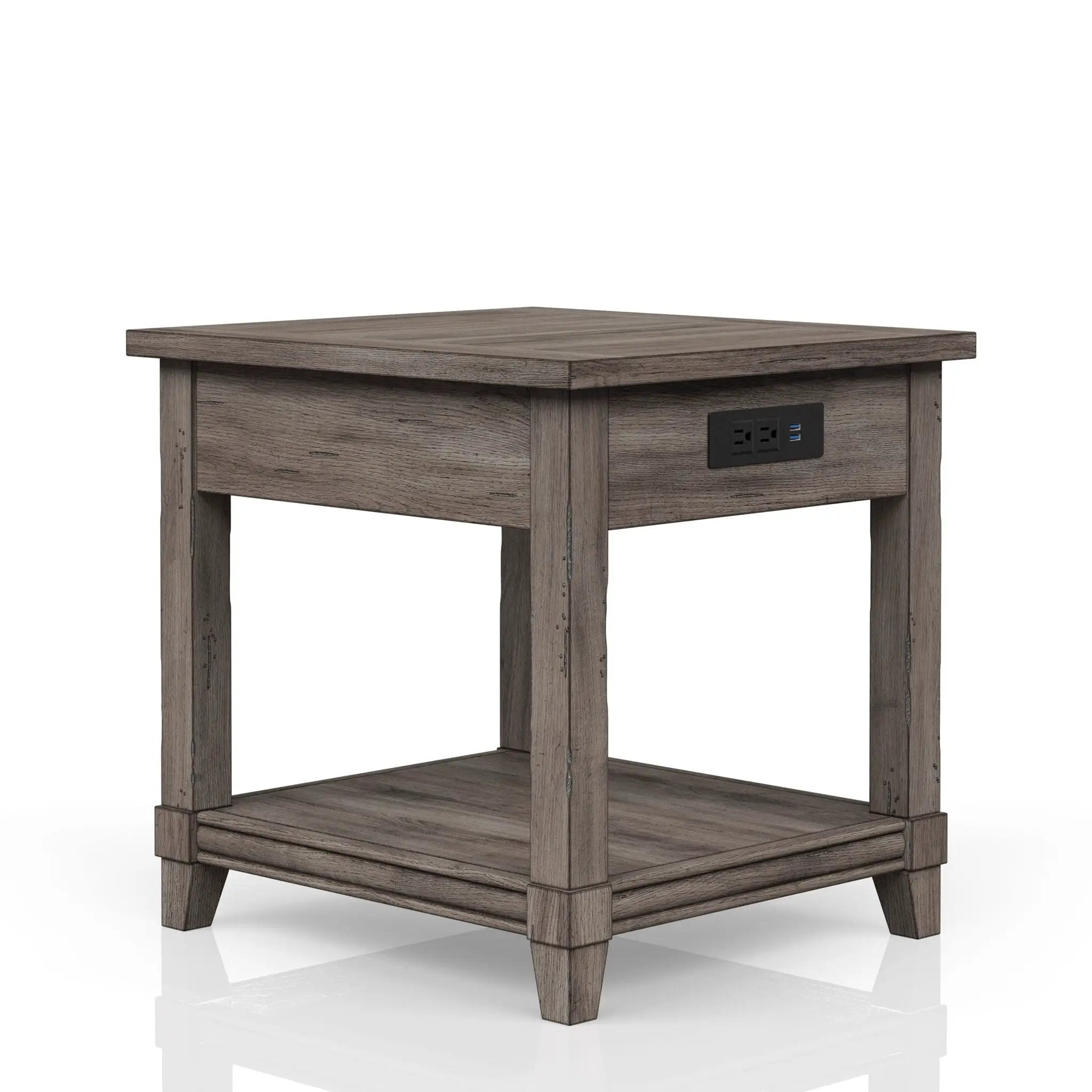 End Table With Storage Drawer Usn - Gray by Unique Piece Furniture