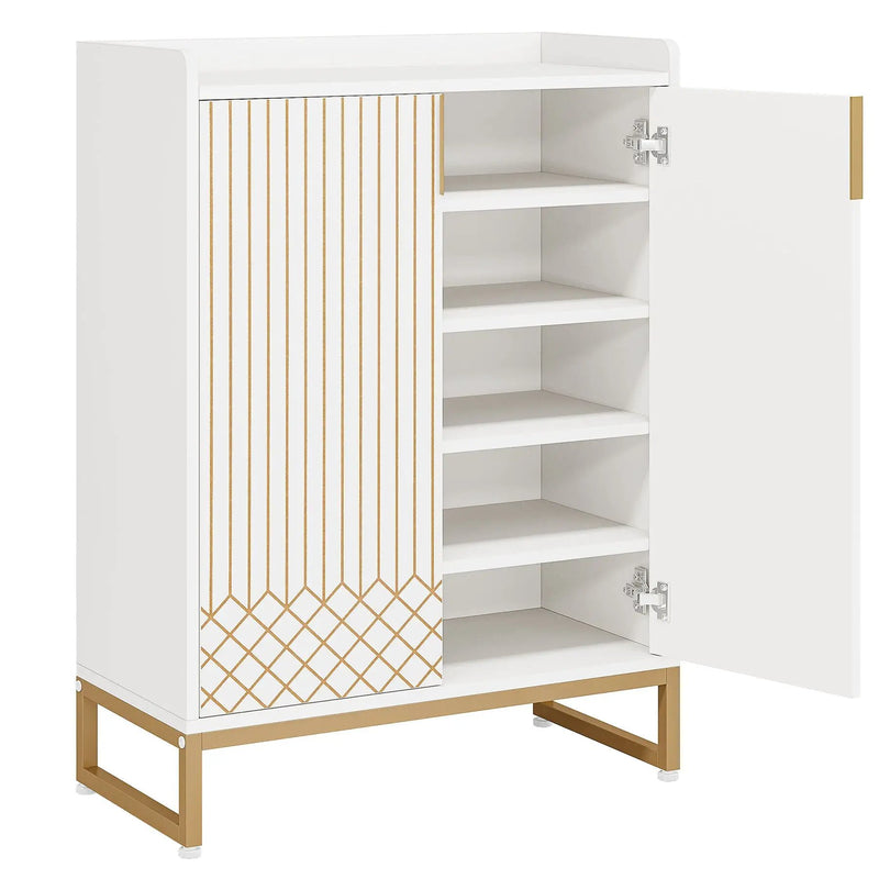 5 Tiers Shoe Storage Organizer With Doors