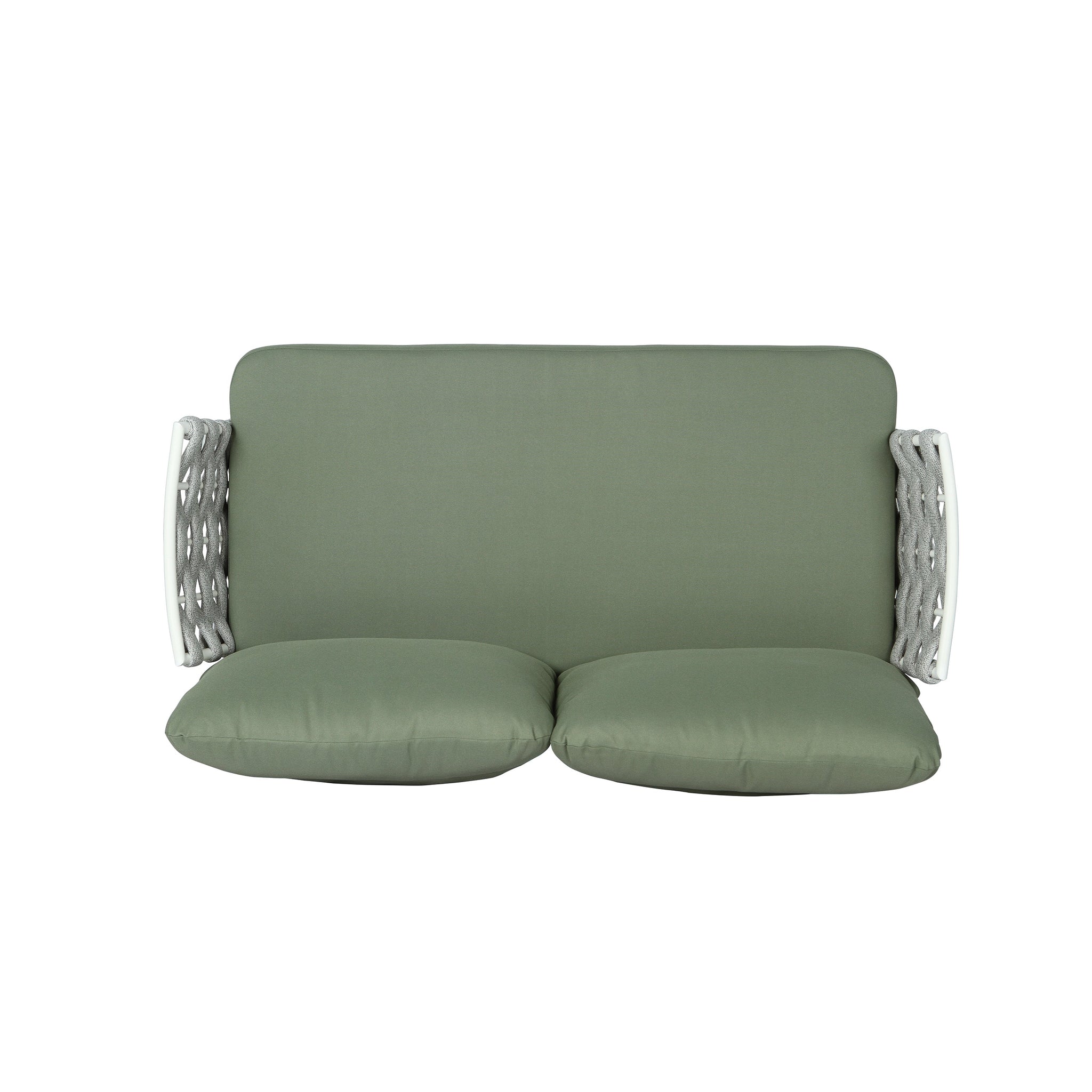 Mariano Steel 4-Pieces Conversation Set, Off White+Green by HouseOfZazla