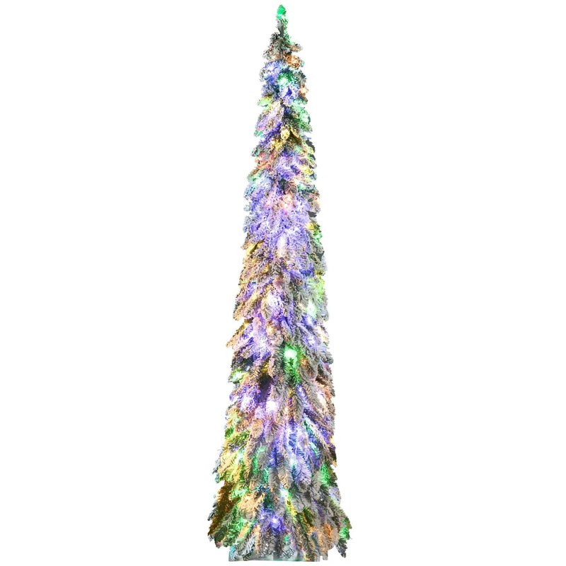 HOMCOM 7ft Tall Prelit Pencil Artificial Christmas Tree by HouseOfZazla
