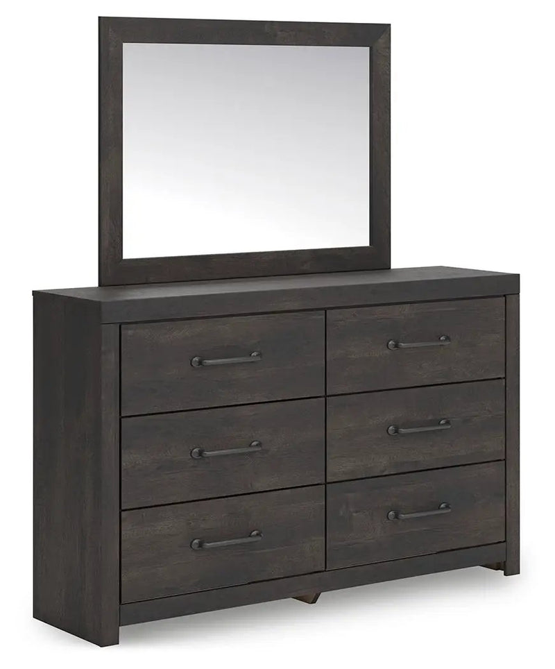 Hollivern - Dresser And Mirror - Dark Gray by Unique Piece Furniture