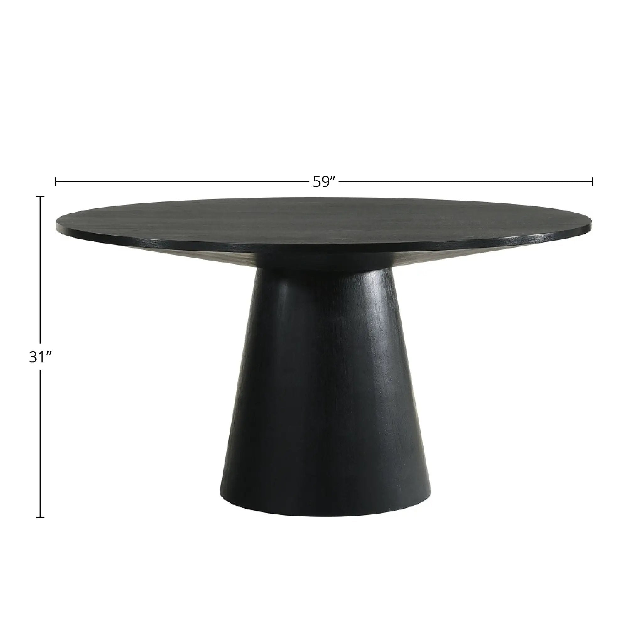 Froja - Manufactured Wood Round Dining Table - Black by Unique Piece Furniture