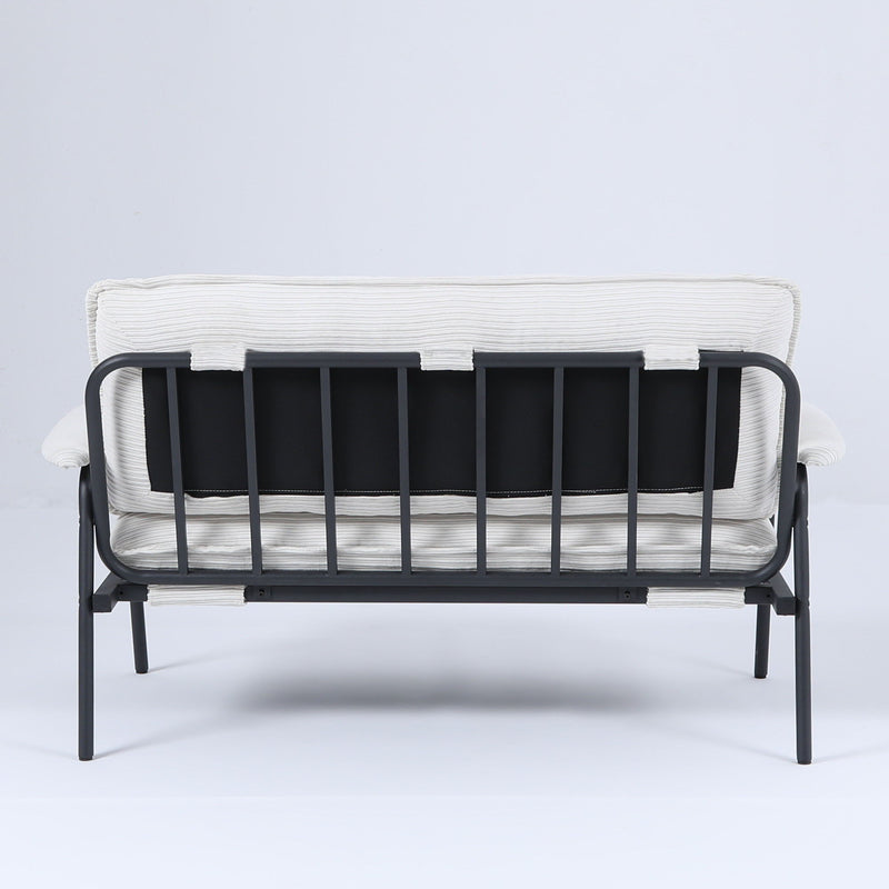 Modern Metal Frame Sofa With Sponge Filling For Compact Spaces And Versatile Use