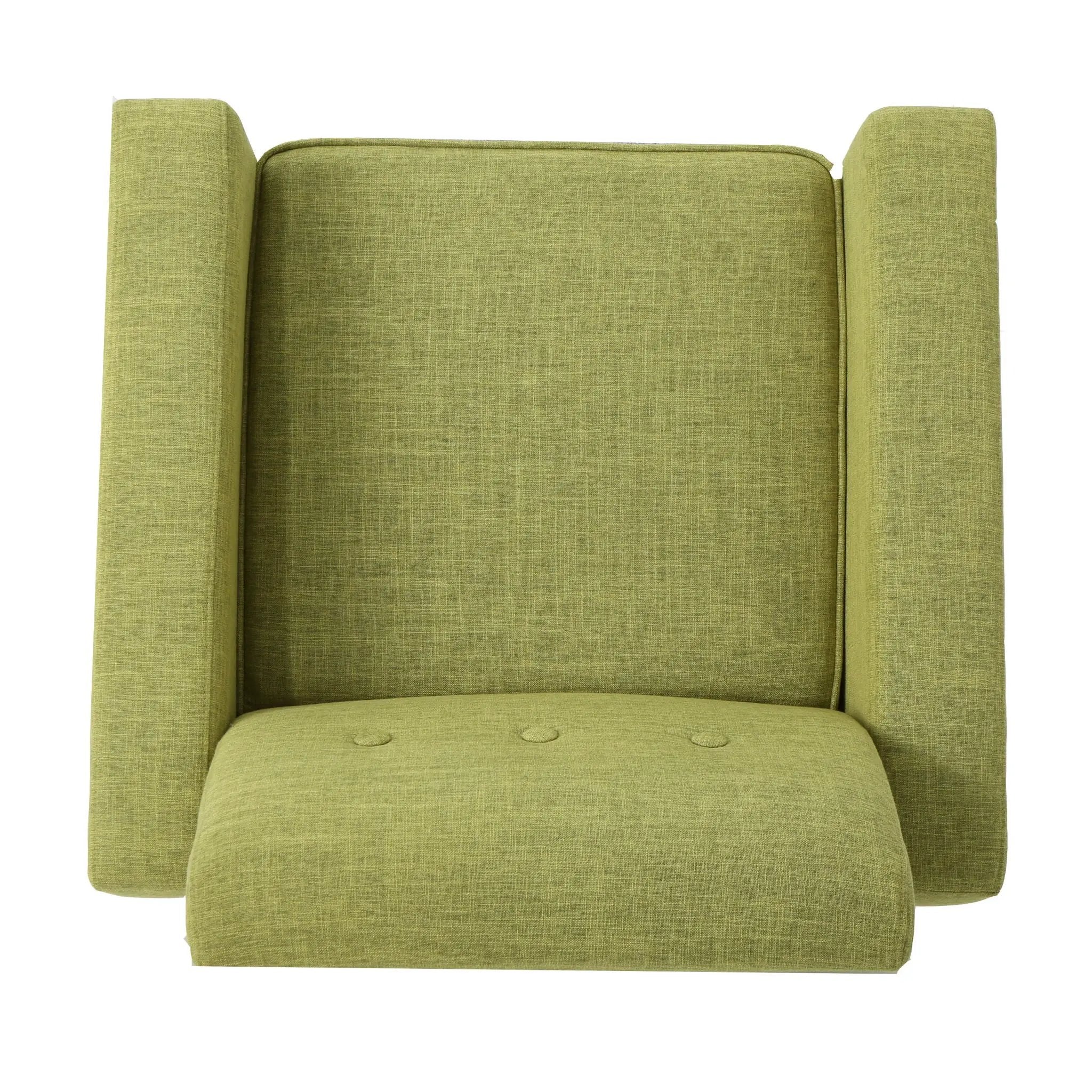 Nebulize Upholstered Fabric Club Chair With Button Tufted And Square Off Arm And Back by HouseOfZazla