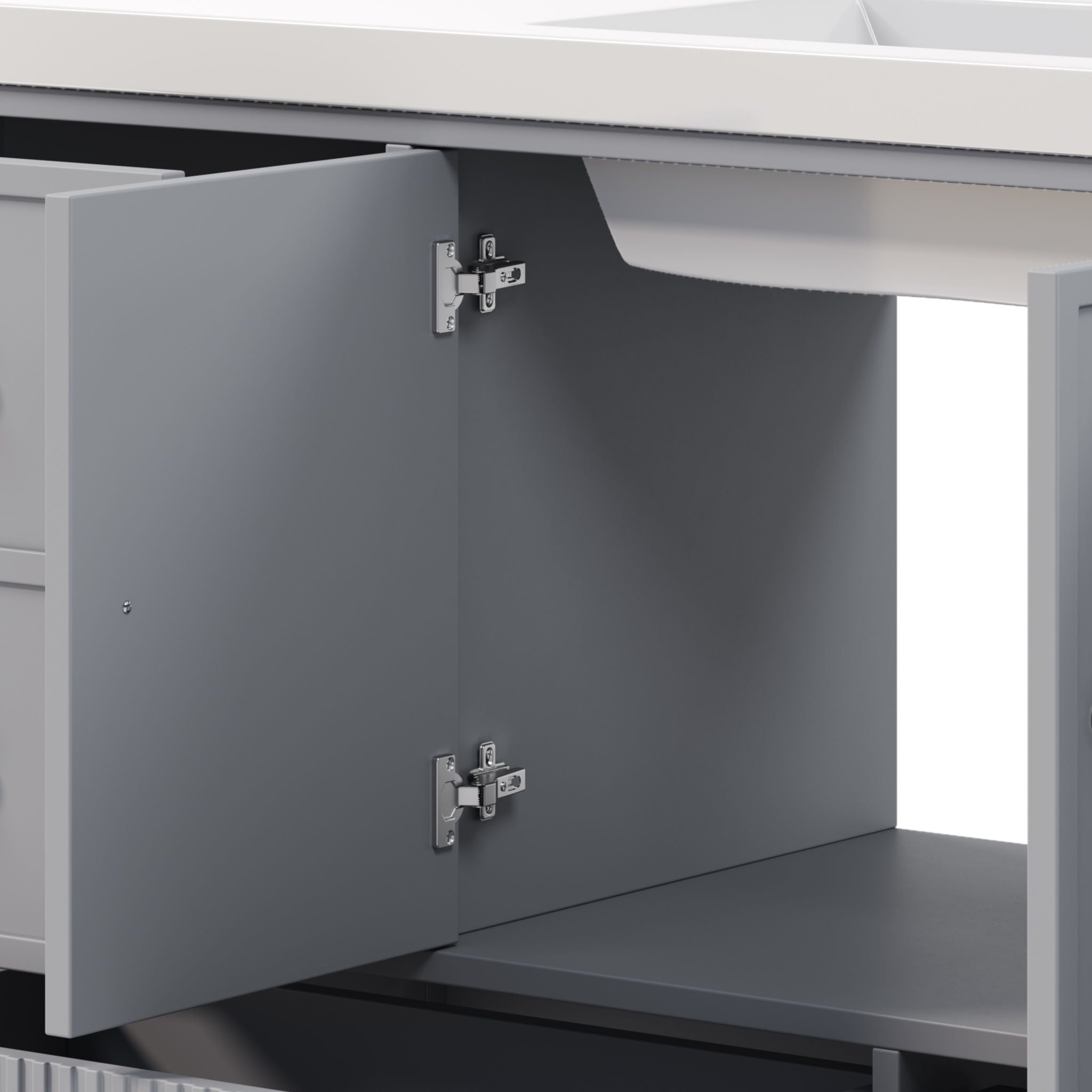 Bathroom Vanity With Separate Sink, Soft Close Doors And 4 Drawers by HouseOfZazla