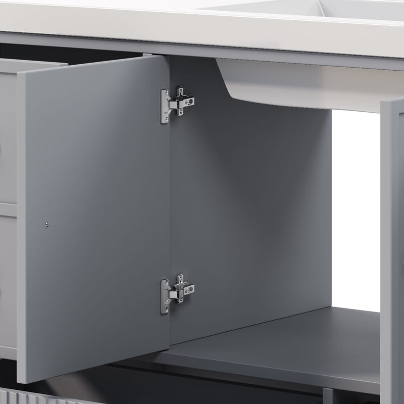 Bathroom Vanity With Separate Sink, Soft Close Doors And 4 Drawers by HouseOfZazla