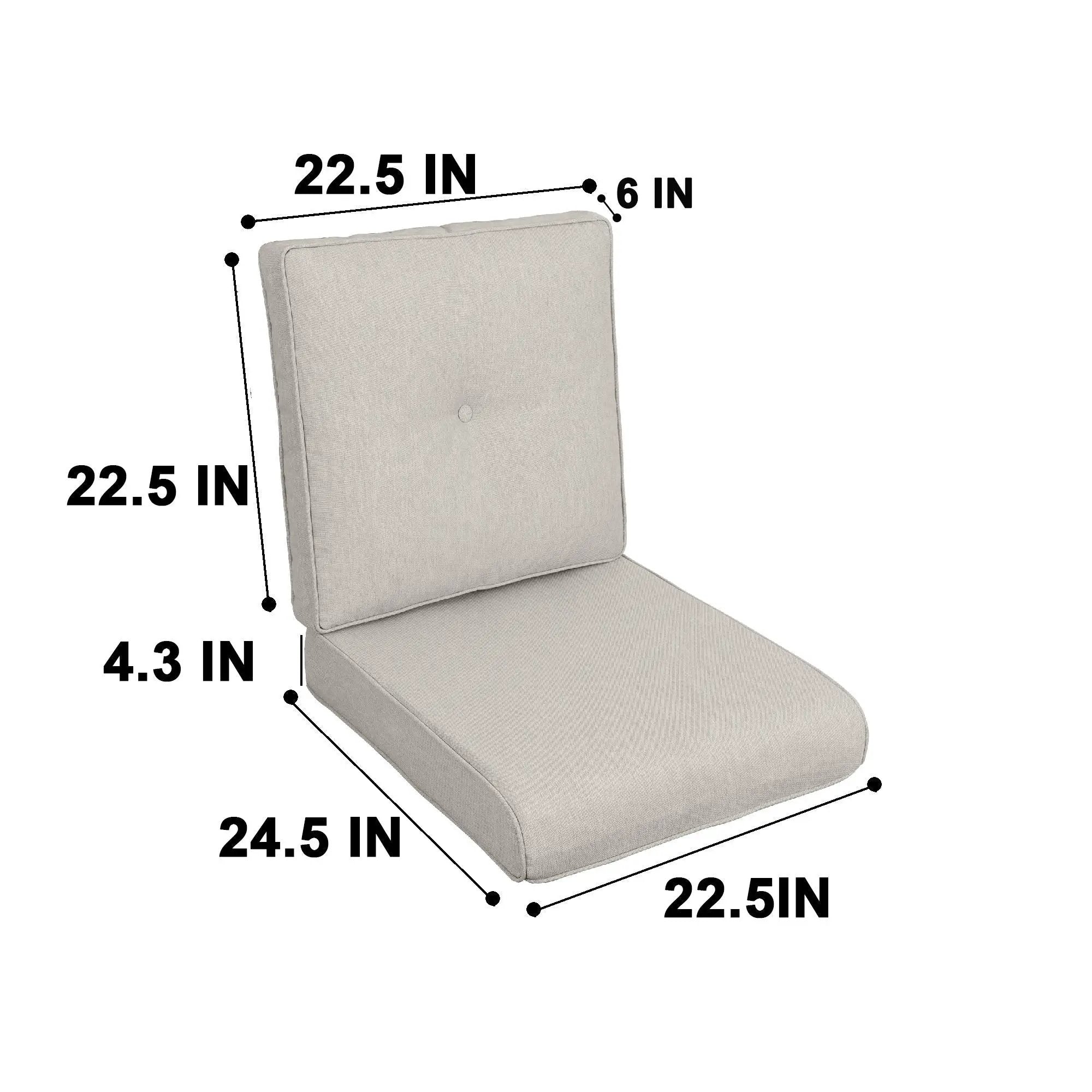 High Back Patio Chair Cushions For Garden (Set of 2) by HouseOfZazla