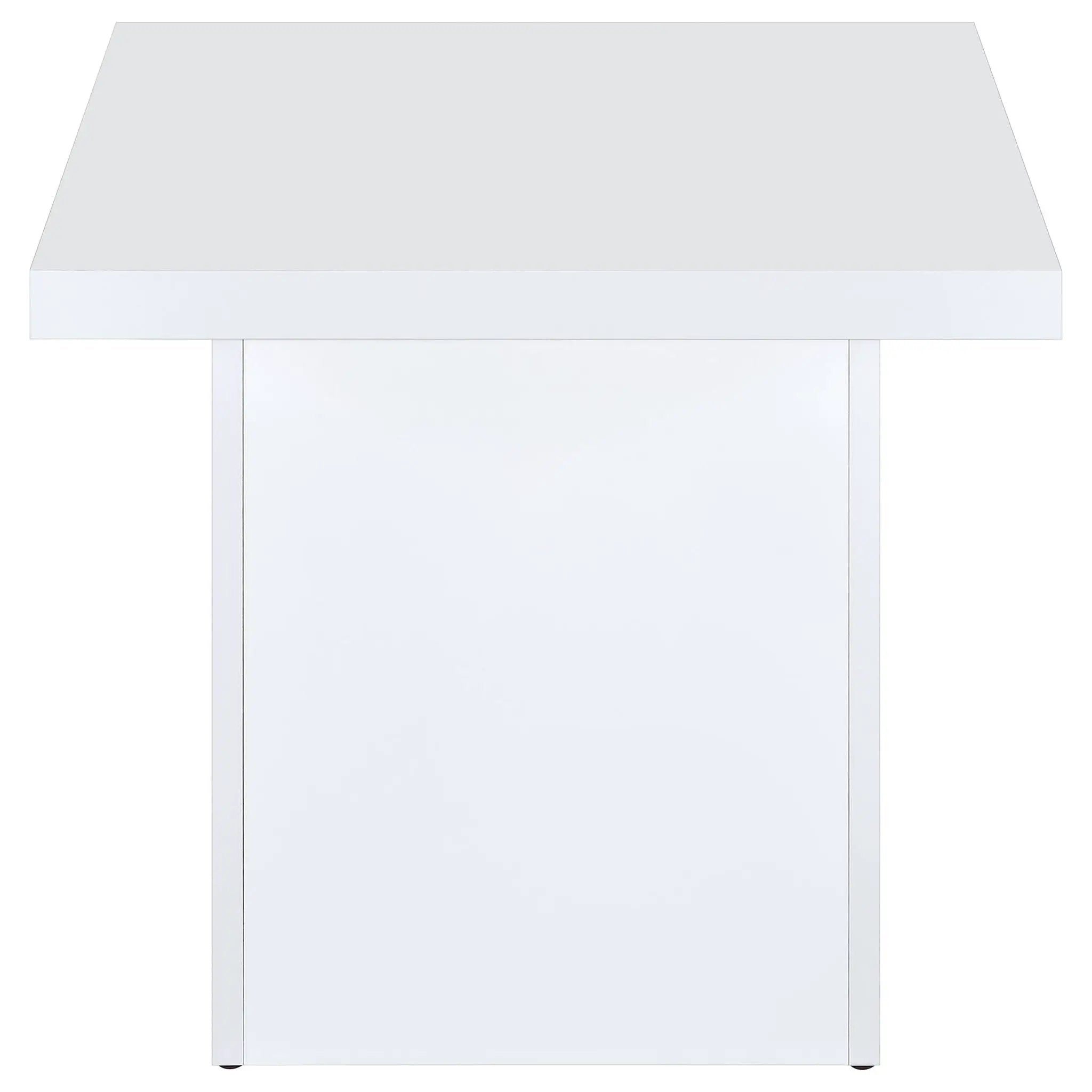 Devar 2-piece Square Coffee End Table Set White High Gloss by Unique Piece Furniture