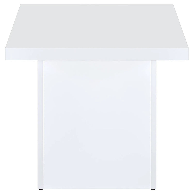 Devar 2-piece Square Coffee End Table Set White High Gloss by Unique Piece Furniture