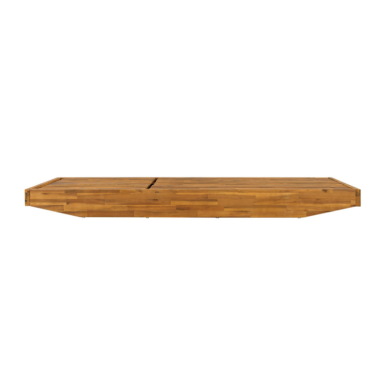 Modern Acacia Wood Outdoor Chaise Lounge by HouseOfZazla