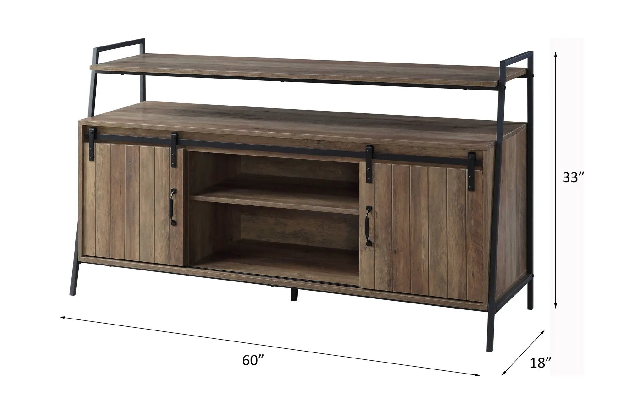 Rashawn - Rustic TV Stand - Oak by Unique Piece Furniture