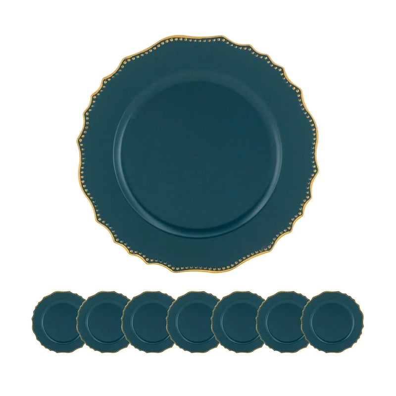 Premium Plastic Charger Plate (Set of 8) by Unique Piece Furniture
