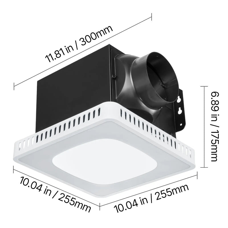Bathroom Exhaust Fan with Seven Colors RGB Lights and Low Noise by HouseOfZazla