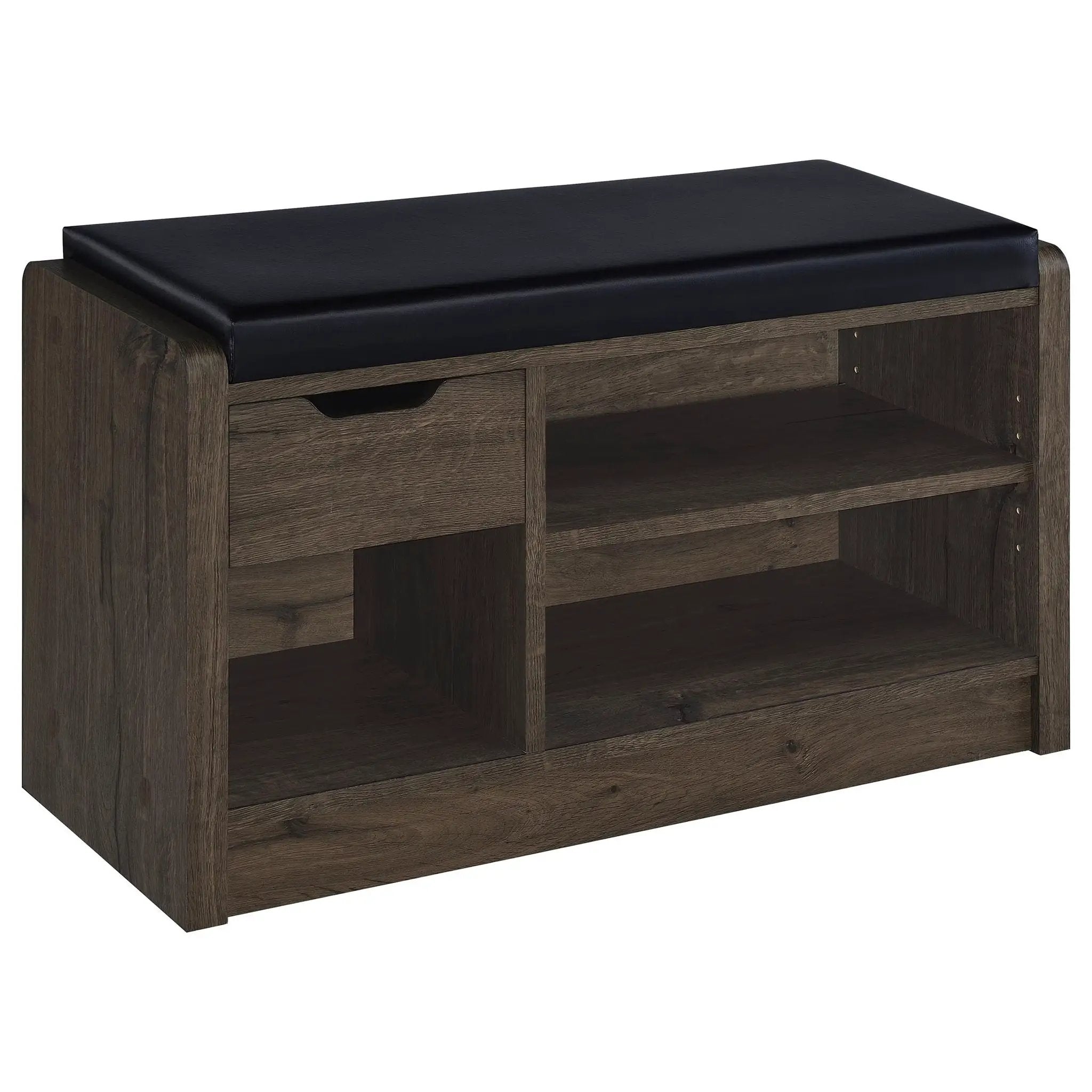 Arrington Storage Bench Smoked Oak by Unique Piece Furniture