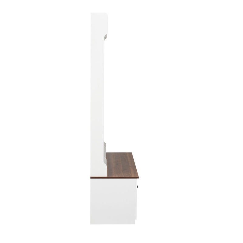 5 In 1 Entryway Bench With Coat Rack, 7 Sturdy Hooks, 2 Spacious Drawers And Adjustable Shelves by HouseOfZazla
