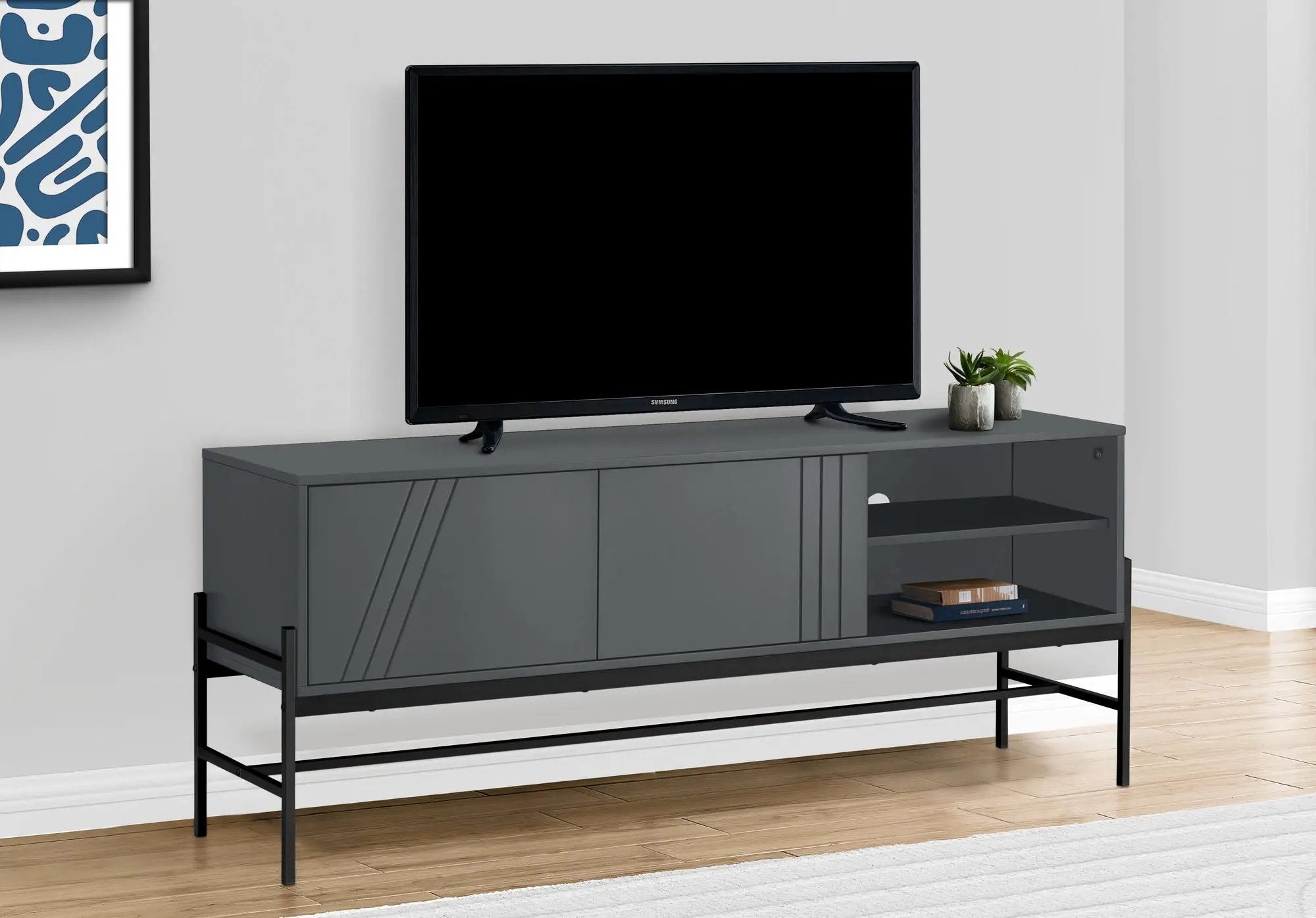 TV Stand, Console, Media Entertainment Center, Storage Cabinet, Contemporary And Modern by Unique Piece Furniture