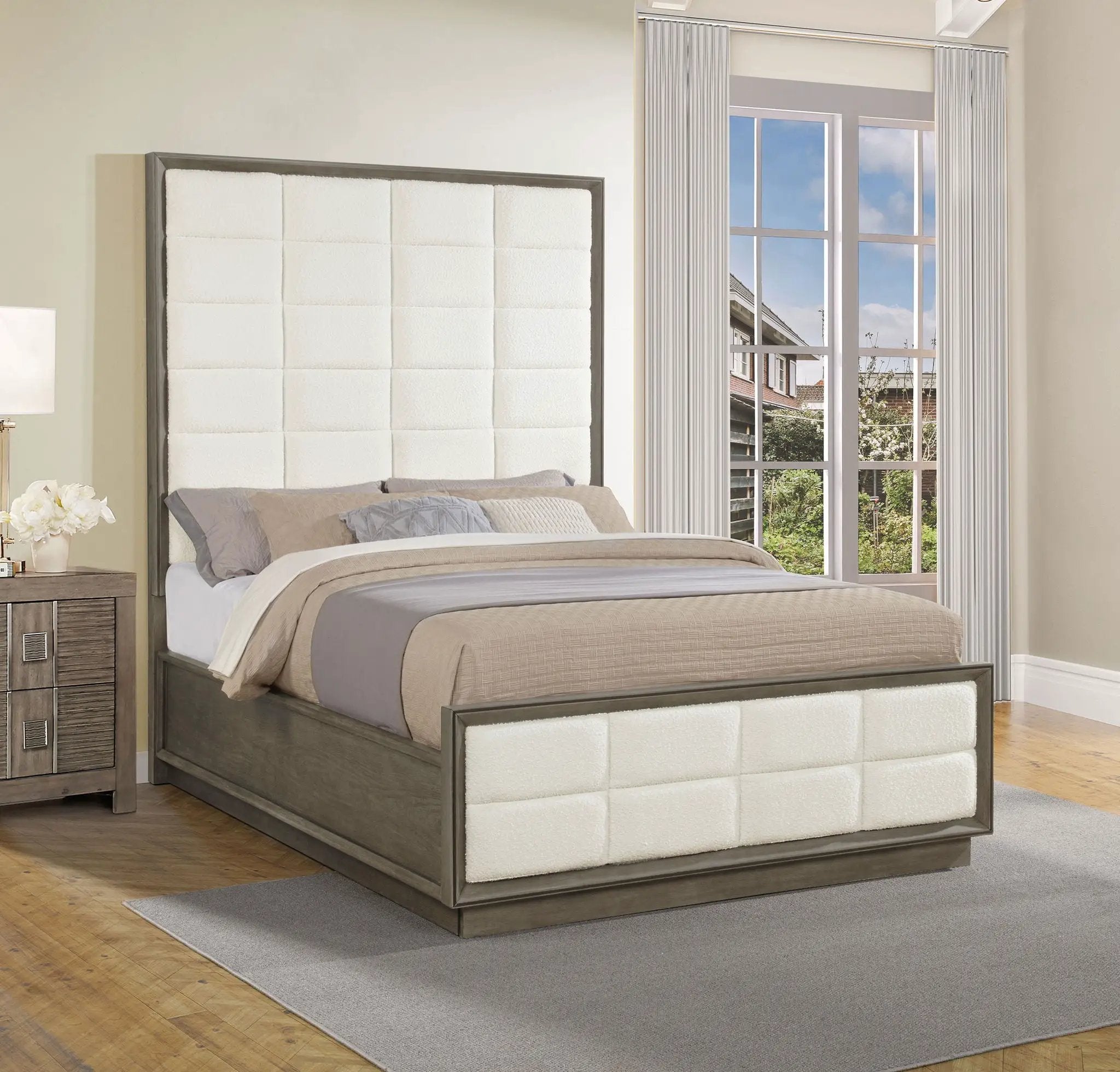 Durango 80-inch Queen Panel Bed Taupe Oak by Unique Piece Furniture