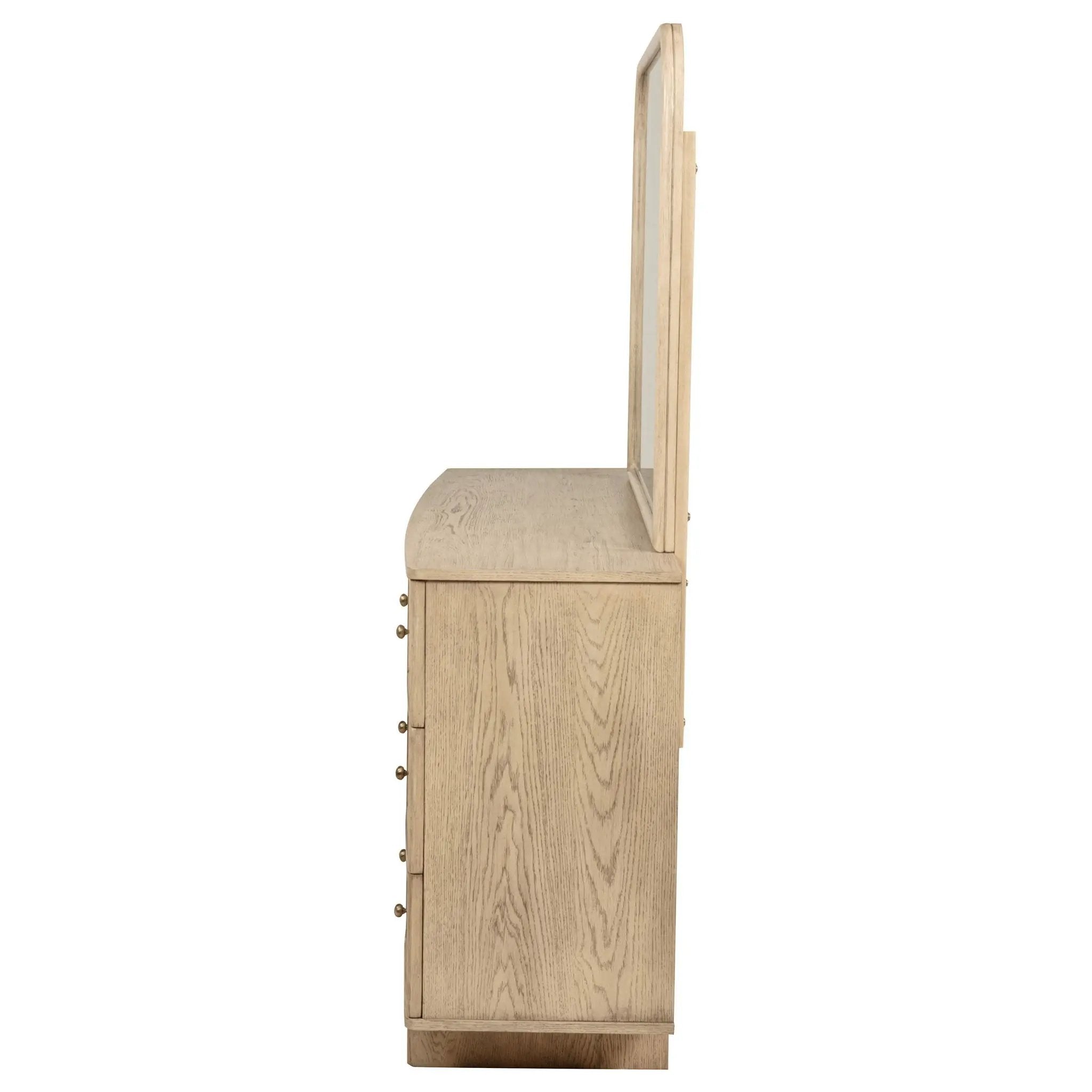 Kailani 9-drawer Dresser and Mirror Beige Oak by Unique Piece Furniture