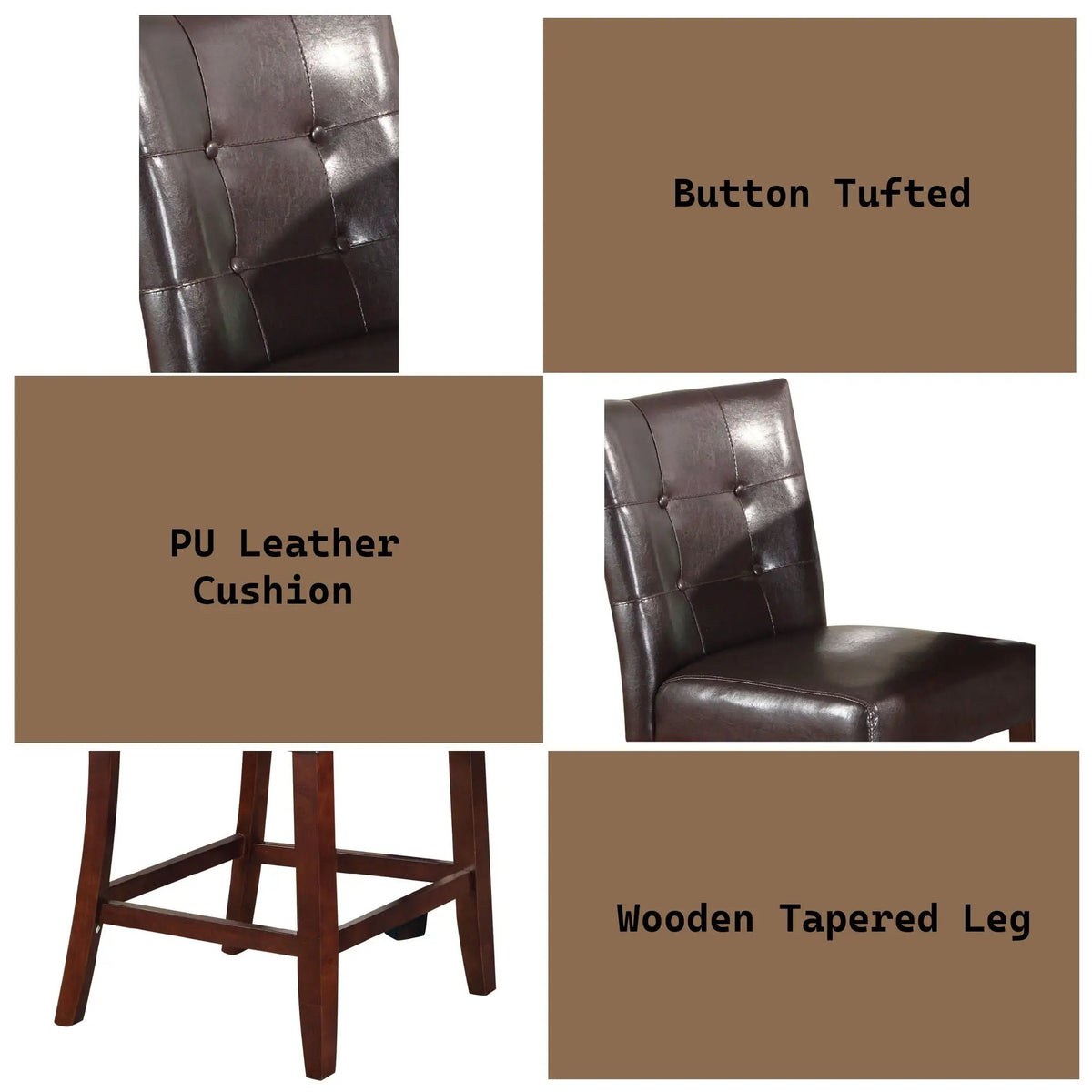 Britney - Counter Height Chair (Set of 2) - Espresso by Unique Piece Furniture