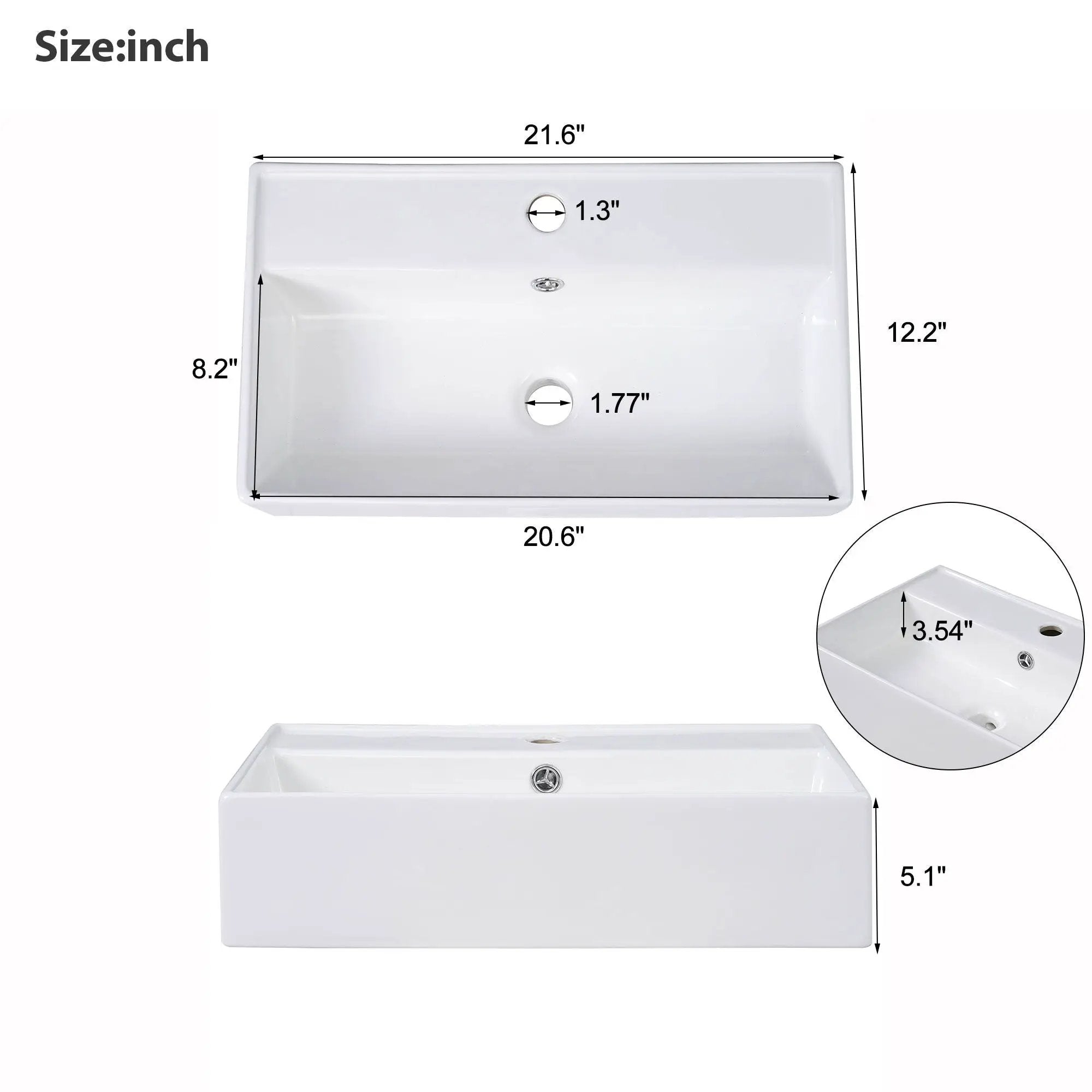 Bathroom Vanity, Combo Cabinet, Bathroom Storage Cabinet, Single Ceramic Sink by HouseOfZazla