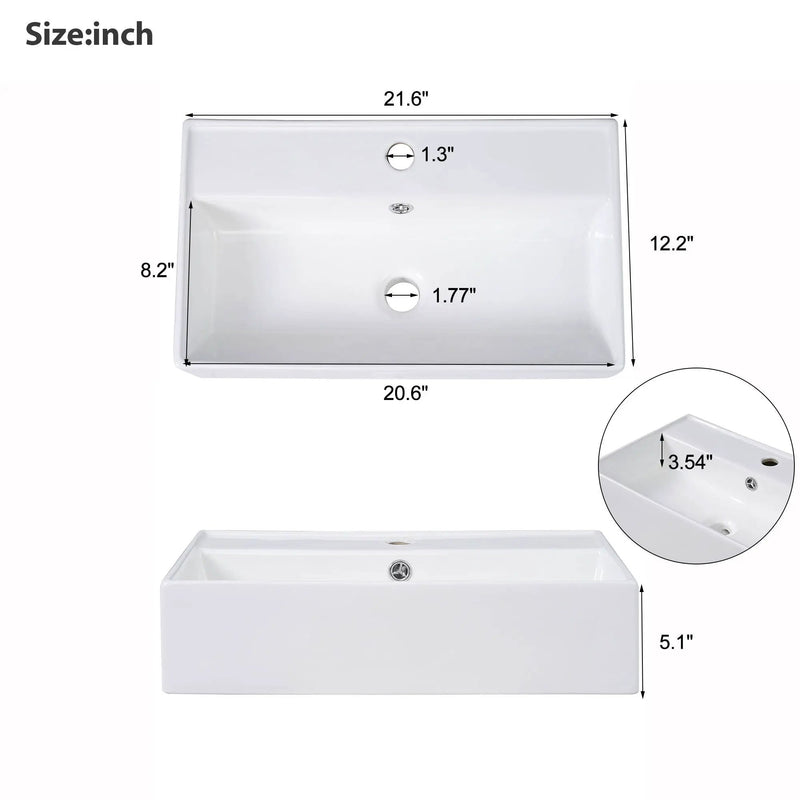 Bathroom Vanity, Combo Cabinet, Bathroom Storage Cabinet, Single Ceramic Sink by HouseOfZazla