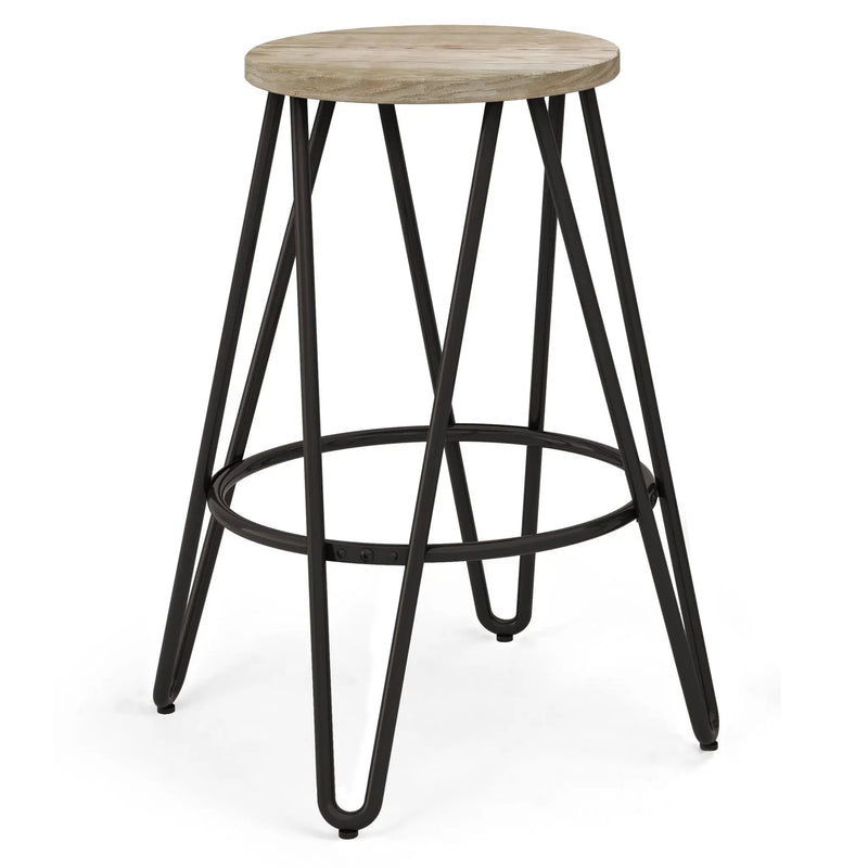Simeon - Multifunctional Metal Stool With Wood Seat by HouseOfZazla