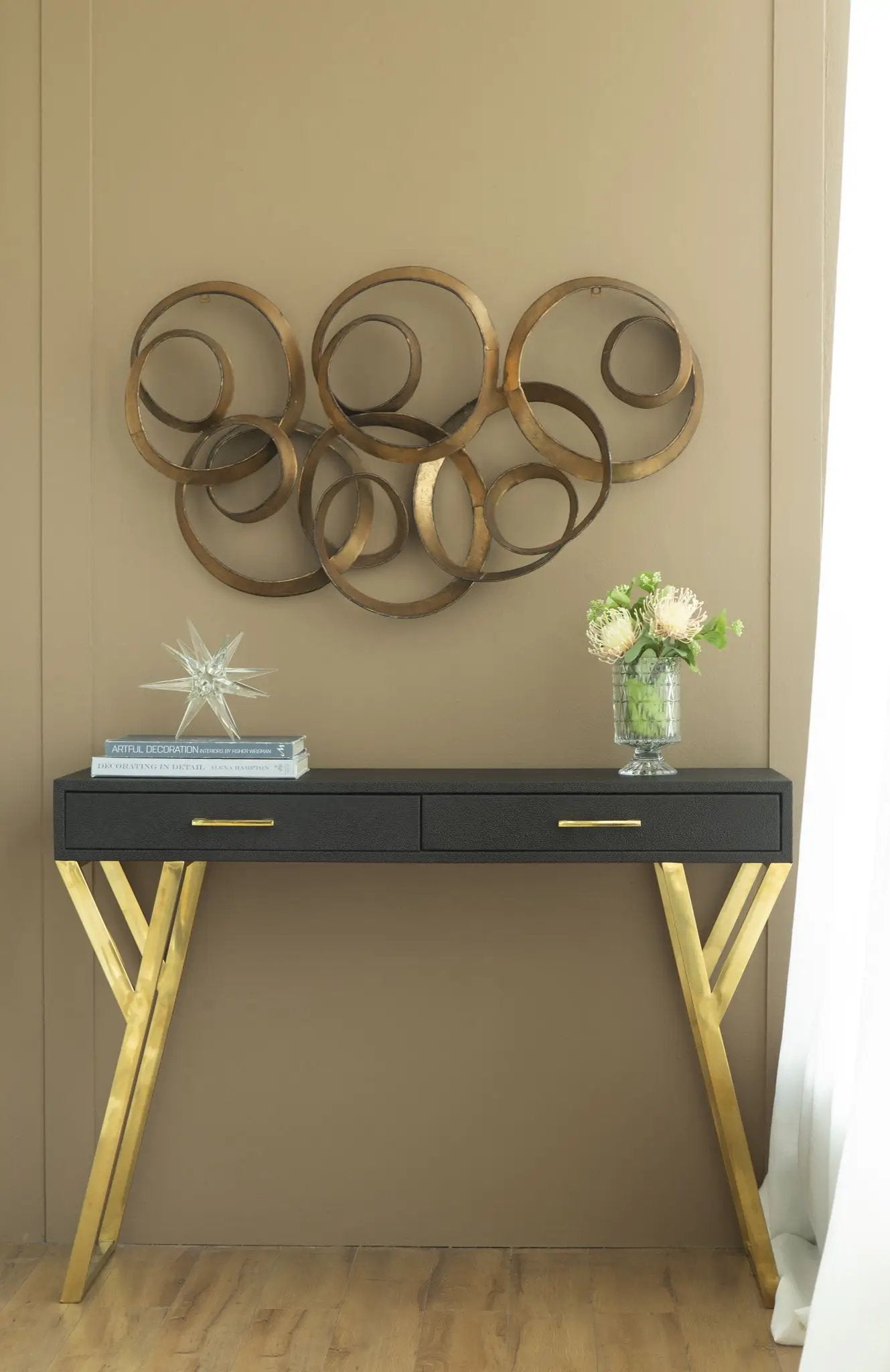 SerethaLeaf Wall Decor - Gold by HouseOfZazla