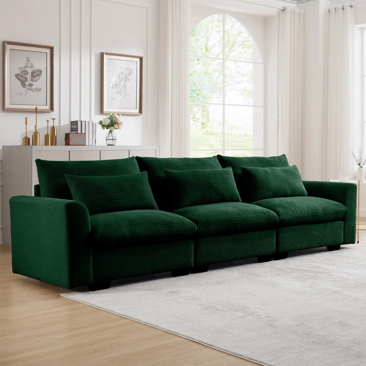 3 Seater Deep Seat Couch for Living Room by HouseOfZazla