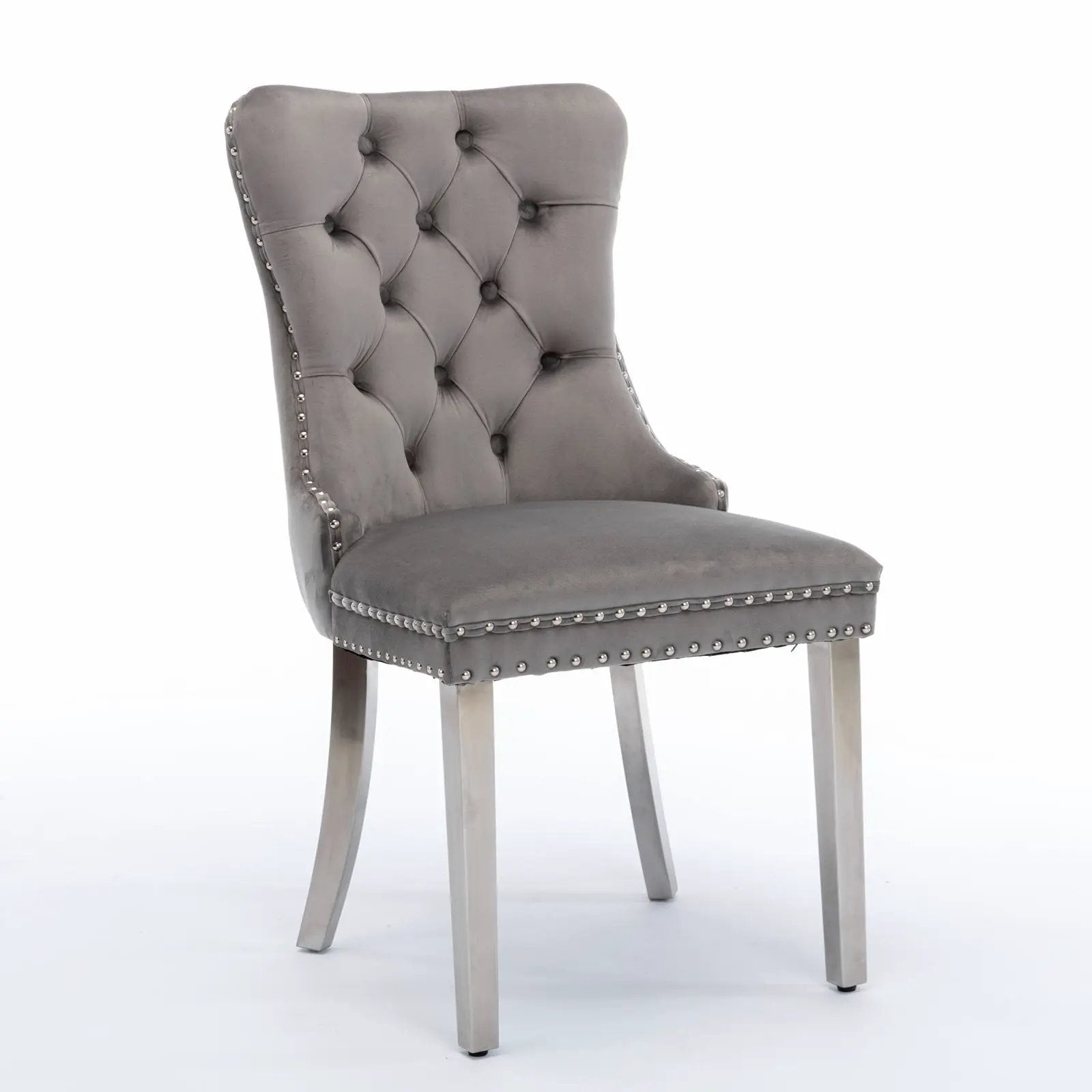 A&A Furniture Nikki Collection Modern Velvet Upholstered Dining Chairs - Set of 2 by HouseOfZazla