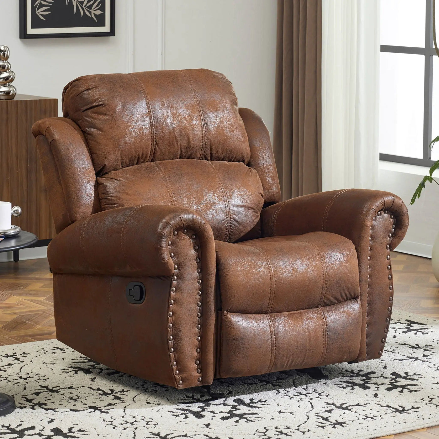 Wide Standard Manual Glider Recliner by Unique Piece Furniture