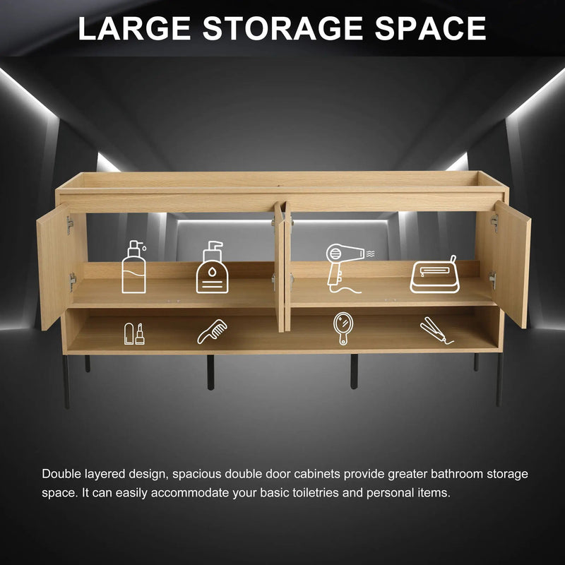 Freestanding Bathroom Vanity & Soft Close Cabinet Doors by Unique Piece Furniture