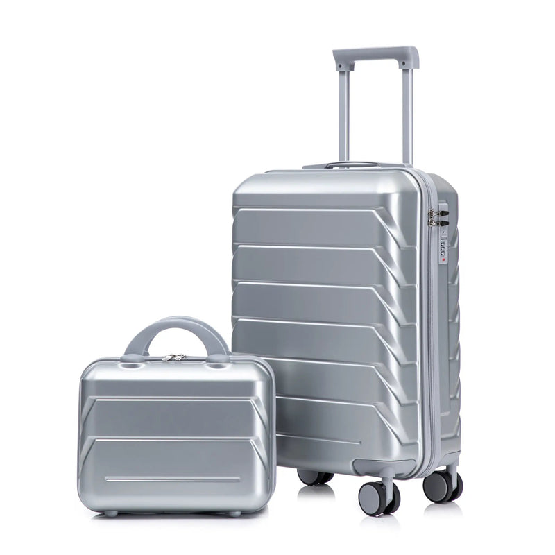 14"/20" 2-Piece ABS Spinner Wheel Luggage Set with Lock by HouseOfZazla