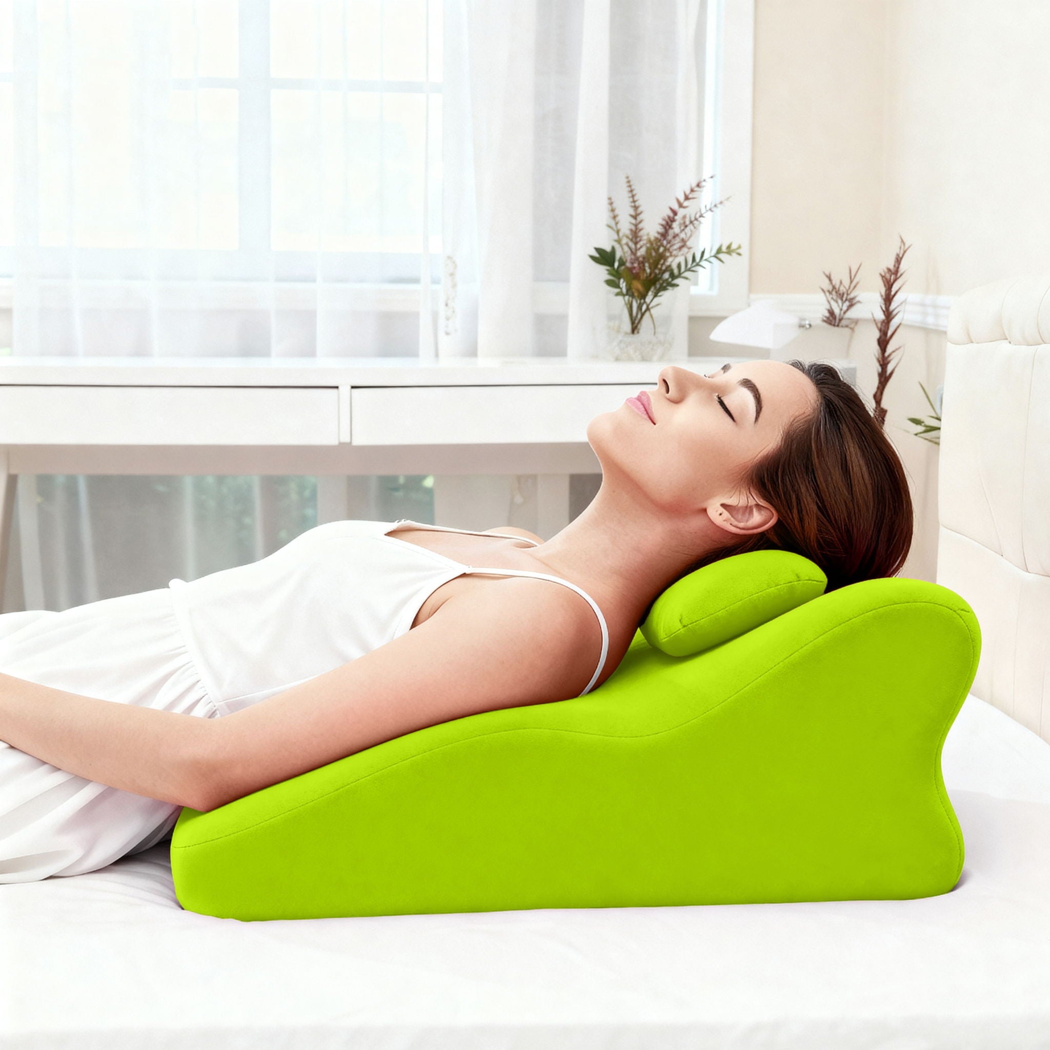 Ergonomic Spinal Posture Support Bed Pillow by Unique Piece Furniture