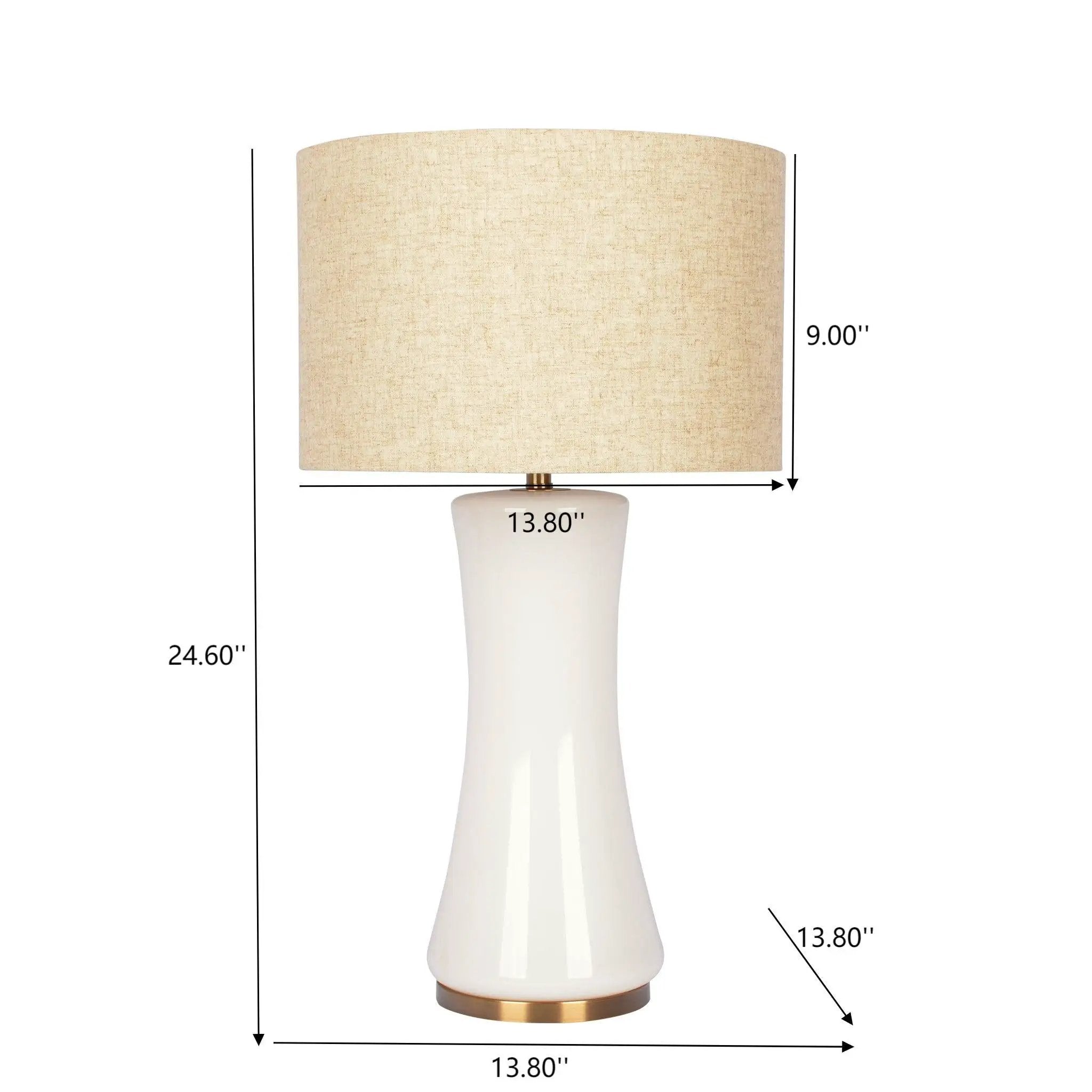 Cascade - Lamp Base Table Lamp - Beige / Gold / White by HouseOfZazla
