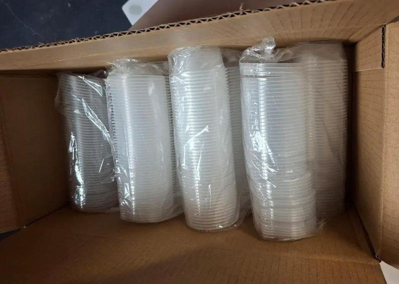 Open Box Didaey 300 Pcs 2 oz Plastic Dressing Containers Clear Portion Cups Small Condiment Containers with Lids Hinged Airtight Souffle Cups Disposab by Selzalot