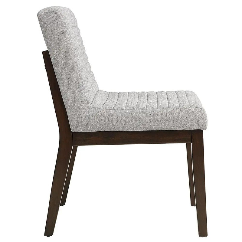 Edwyn - Side Chair (Set of 2) - Gray Fabric & Brown by Unique Piece Furniture