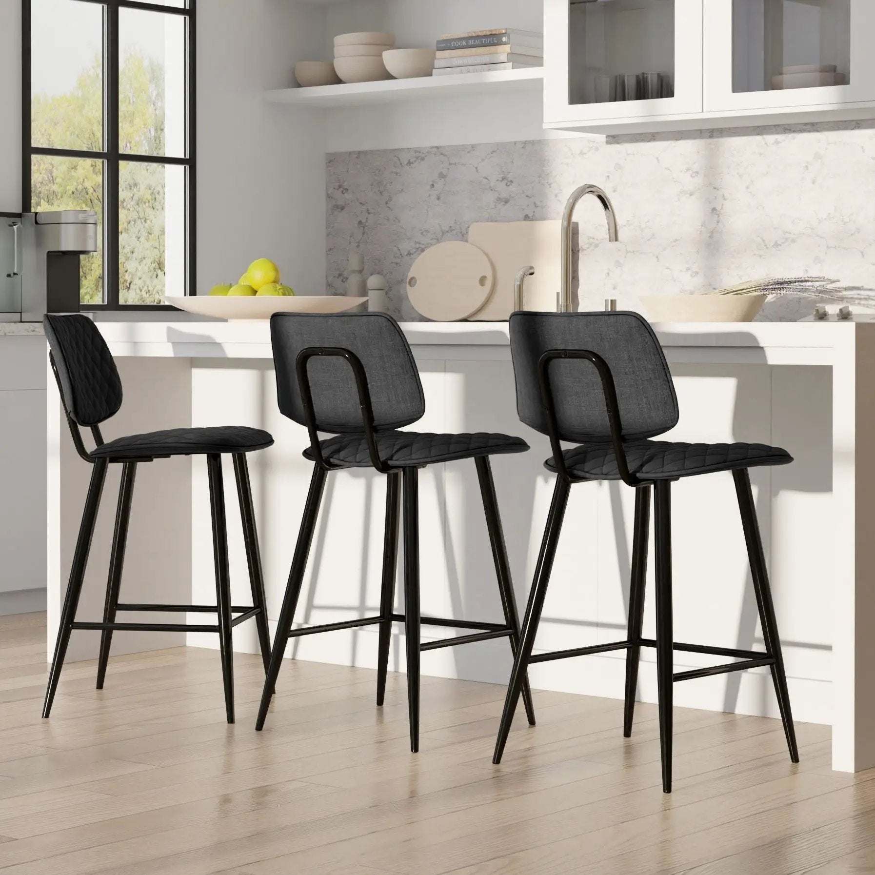 Raya - Upholstered Counter Height Stool (Set of 2) by Unique Piece Furniture