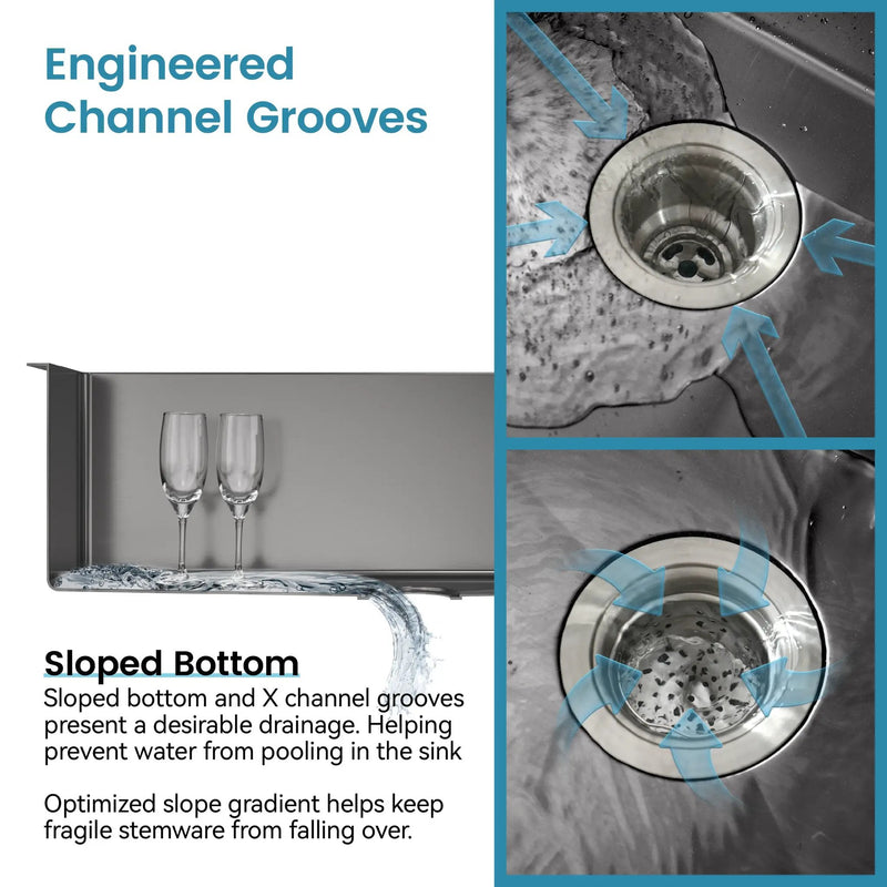 Stainless Steel Kitchen Sink, 23"x19" Single Bowl, Undermount Handmade Sink by HouseOfZazla