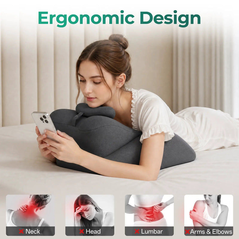 Memory Foam Ergonomic Wedge Pillow for Couples by HouseOfZazla